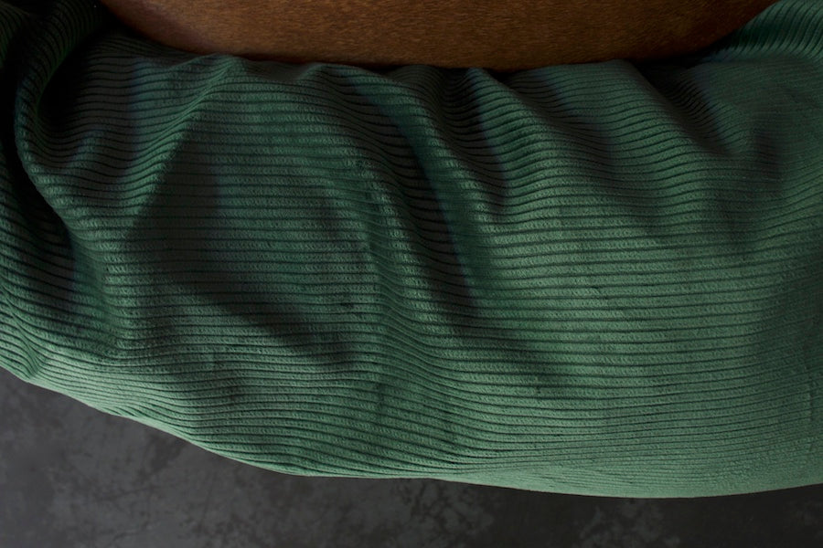 green cord durable dog bed