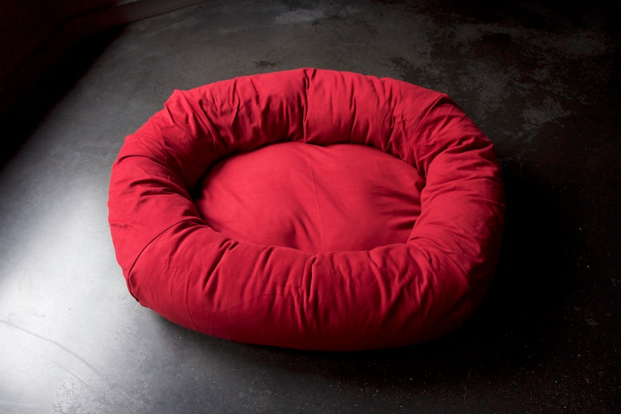 ruby red  moleskin Hindquarters dog bed
