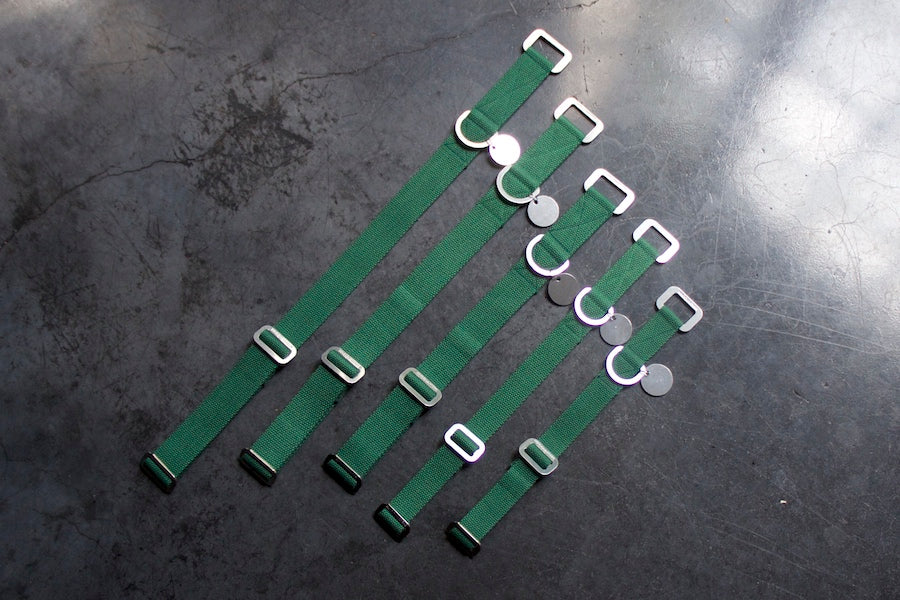 green dog collars XS to L size