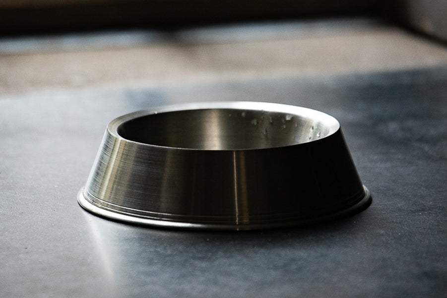 pewter dog bowl