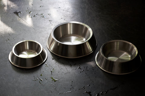 pewter dog bowls